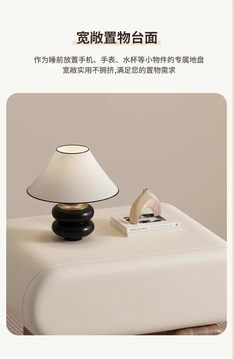 Cream Style Elegant Nightstands Space Saving Glamour Luxury Bedside Tables Trendy Creative Table De Chevet Bedroom Furniture