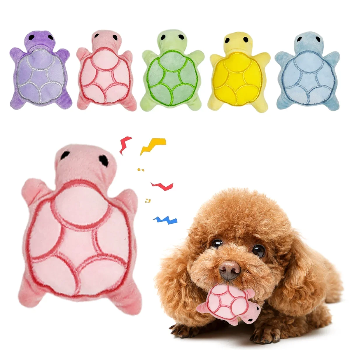 Dog Toy Mini Turtle Plush Chew Toy for Puppies Teething Relief Interactive Bite Resistant Dog Toy Dental Health Safe Fun Play