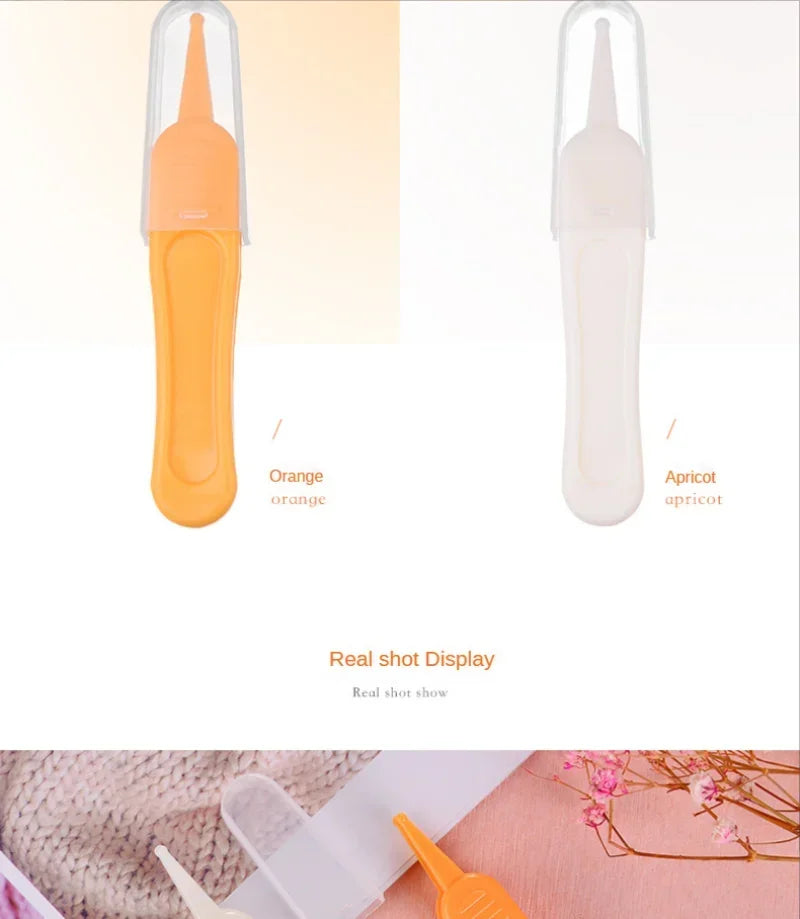 Baby Plastic Tweezers Nose Cleaner Tool Kids Safety Tweezers Cleaning Forceps Toddler Nasal Cavity Care Supplies Baby Essentials