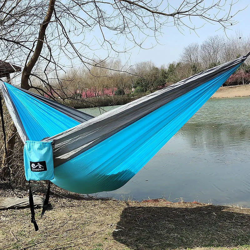 300X200CM Double Person Outdoor Garden Camping Hammock Lightweight Parachute Nylon Travel Hiking Swing Hang Sleeping Bed