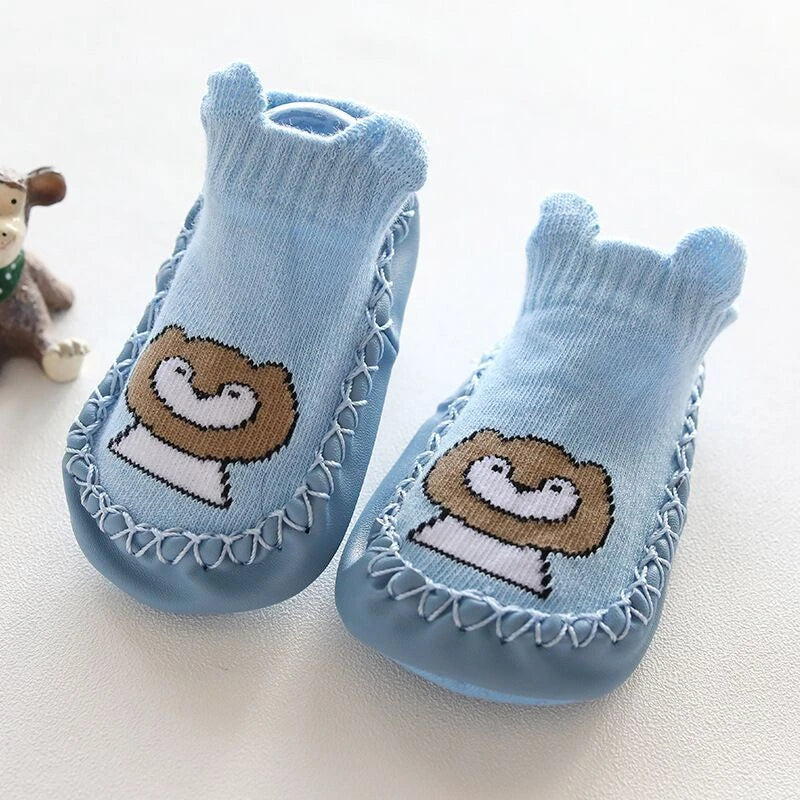 Baby Socks Slippers With Rubber Soles Girl Boy Infant Newborn Children Floor Socks Shoes Anti Slip Soft Sole Toddlers Indoor