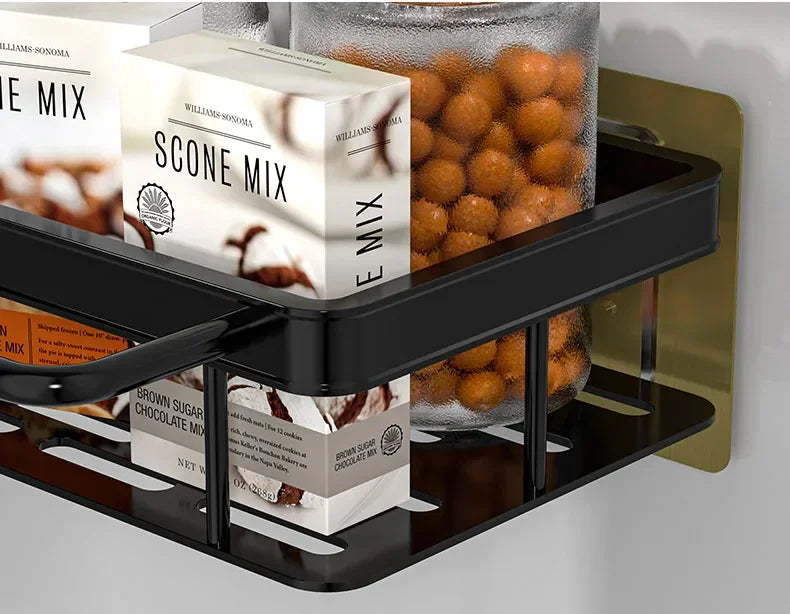 Aluminum Kitchen Storage Rack No-drill Sink Drain Rack Self-draining Sink Shelf Sponge Holder Dishcloth Towel Rack Filter Basket