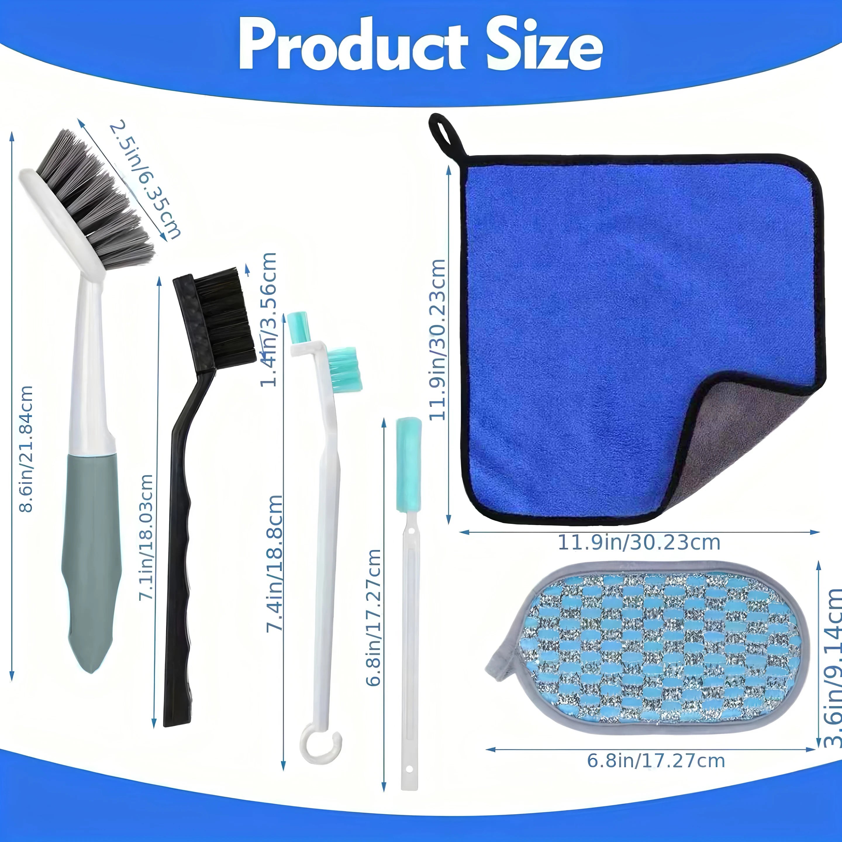 Air Fryer Cleaner Brush Kits, 6 Pcs Air Fryer Cleaning brush Tools Accessories, Kitchen Cleaning Tools