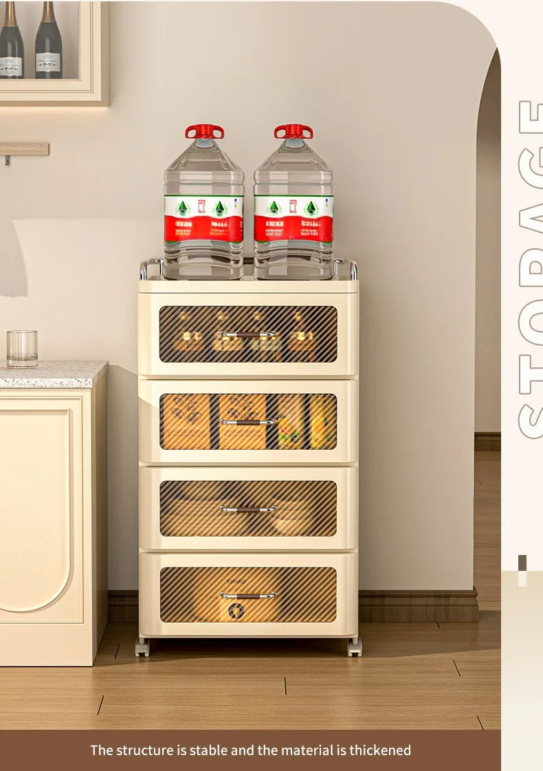 Storage Cabinet Drawer Style Household Snack Toy Storage Cabinet Mobile Layered Small Cart Storage Rack Removable Nightstand