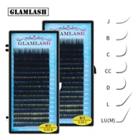 GLAMLASH 3D 4D 5D W Shaped Eyelash Lashes Easy Fan Eyelash Extensions Wholesales YY Premade Volume 12 Rows W Style Natural Soft