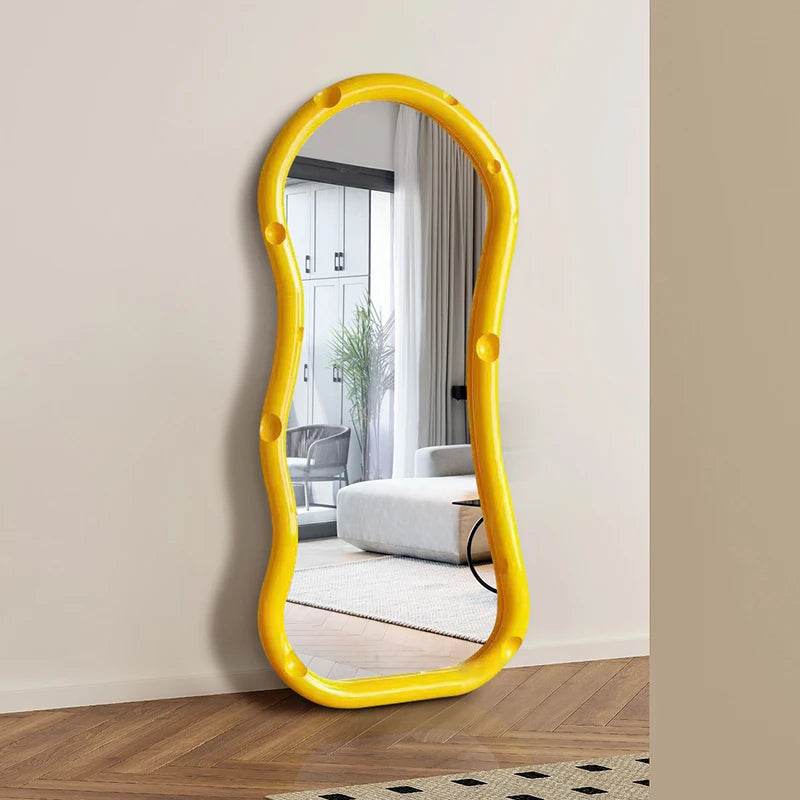 Oval Cute Mirrors Full Body Standing Nordic Princess Bedroom Mirrors Full Body Living Room Espejos Decorativos Room Decoration
