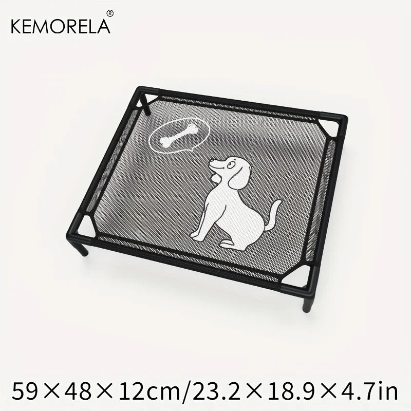 KEMORELA Cooling Elevated Dog Bed Outdoor Elevated Dog Bed For Medium Dogs Bite-Proof Standing Pet Bed Washable Breathable Mesh