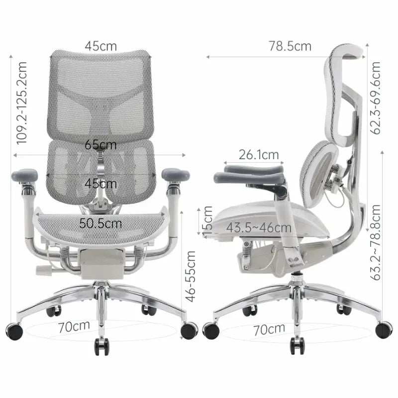 Ergonomic Office Chair Computer Chair with Dual Lumbar Support 6D Armrests Adjustable Rolling Mesh Gaming Chair office furniture