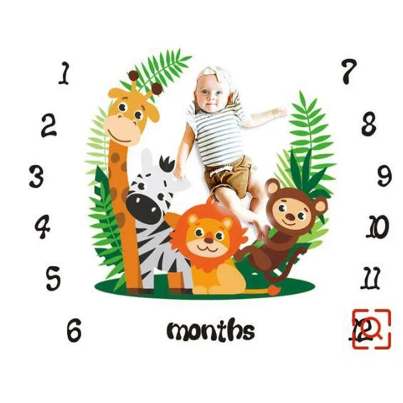 Newborn Photography Props Background Blankets Monthly Growth Milestone Blanket Photography Accessories Baby Background Cloth