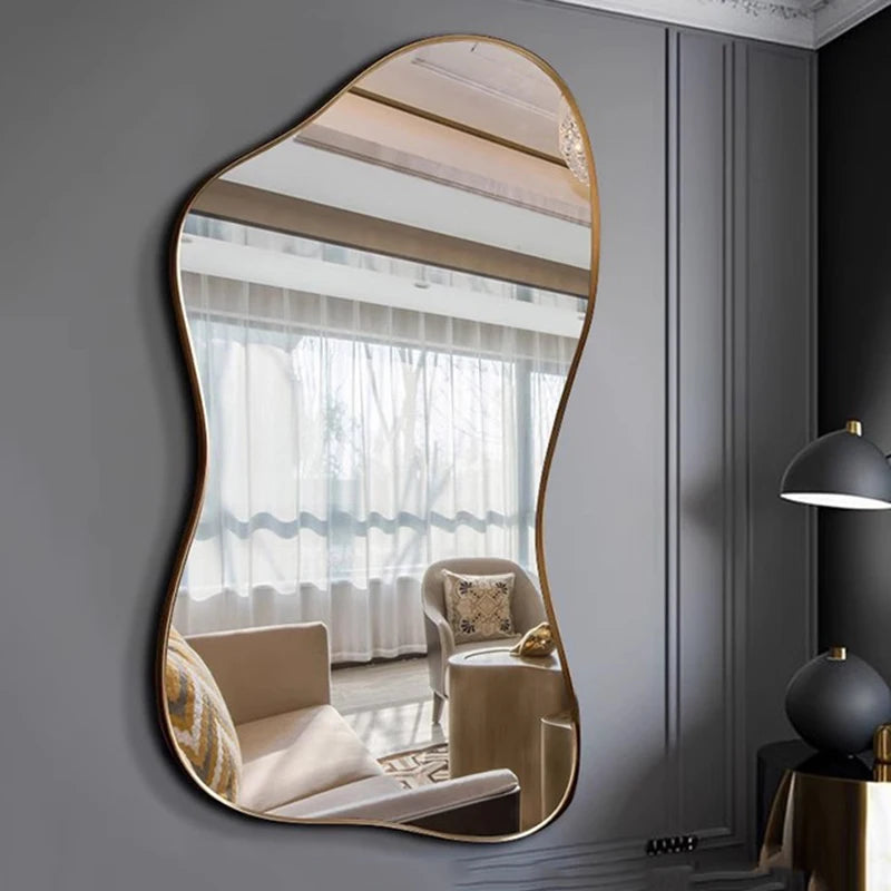 Large Size Full Body Mirror Standing Art Wall Luxury Irregular Frame Accent Unique Mirror Xenomorph Espelhos Trendy Furniture