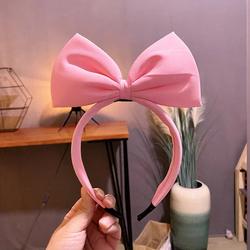 Girls Hair bows Hair Accessories Red Snow White Hair Band Handmade Red Bow Headband Fabric Bow Tie Net Red Hair Band Headdress