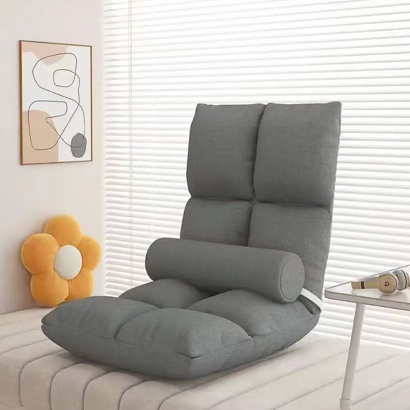 Foldable Lazy Sofa Tatami Backrest Single Seat Cushion for Bedroom Balcony Window Chair - Compact Living Space Seating