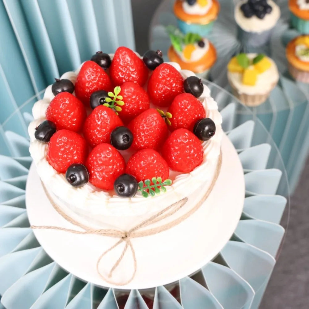 Buffet Risers Food Display Stand Round Table Cake Dessert Stand for Parties Foldable Paper Columns Display for Wedding Birthday