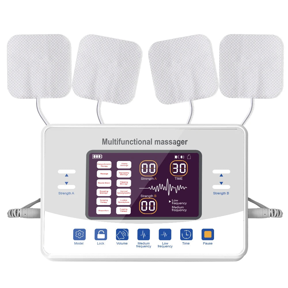 EMS Electric Muscle Stimulator Tens Unit Electrostimulator Pulse Physiotherapy Massager Rechargeable Health Care Relax Device