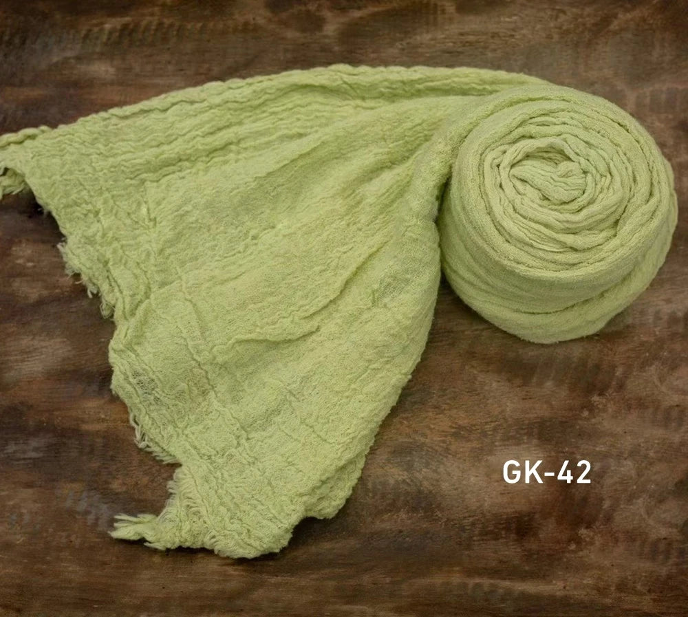 Seersucker Wrap Newborn Photography Props Soft Cotton Gauze Baby Swaddle Blanket Infant Studio Photo Basket Backdrop Accessories