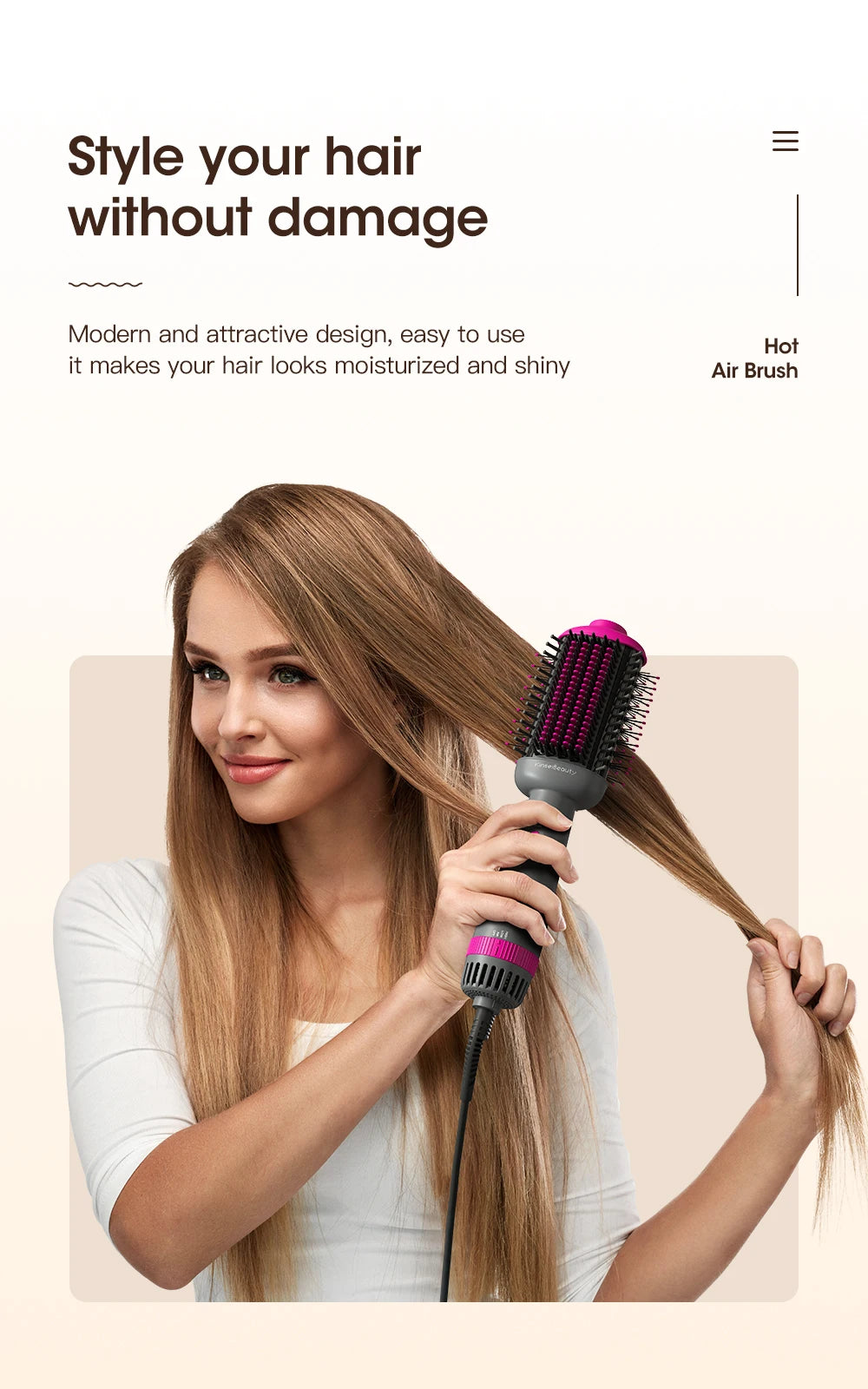 Kinseibeauty Professional hair stylist salon hair dryer curling iron hair equipment straightening electric comb three speed mode