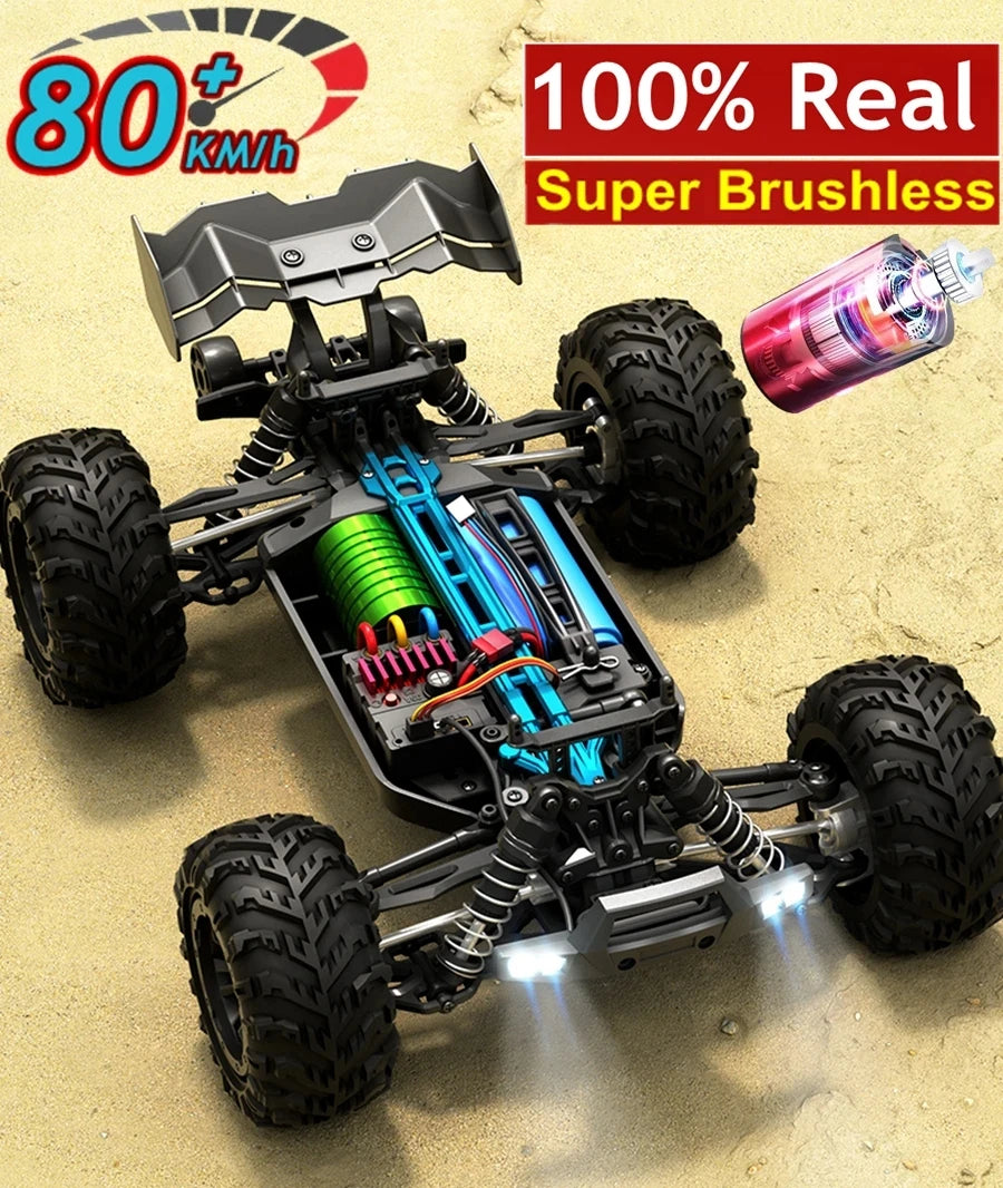 4WD Remote Control Car Off Road 4x4 RC High Speed Buggy Truck Super Brushless 50 or 80KM/H Fast Drift Racing Toy Kids Adults