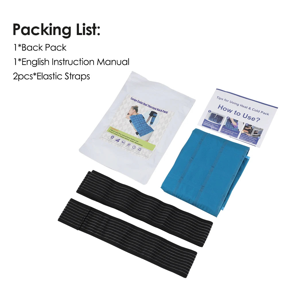 Reusable Large Ice Pack Wrap Hot Cold Compress Therapy Back Massage Pad Cooling Cushion For Knee Leg Neck Shoulder Muscle Strain