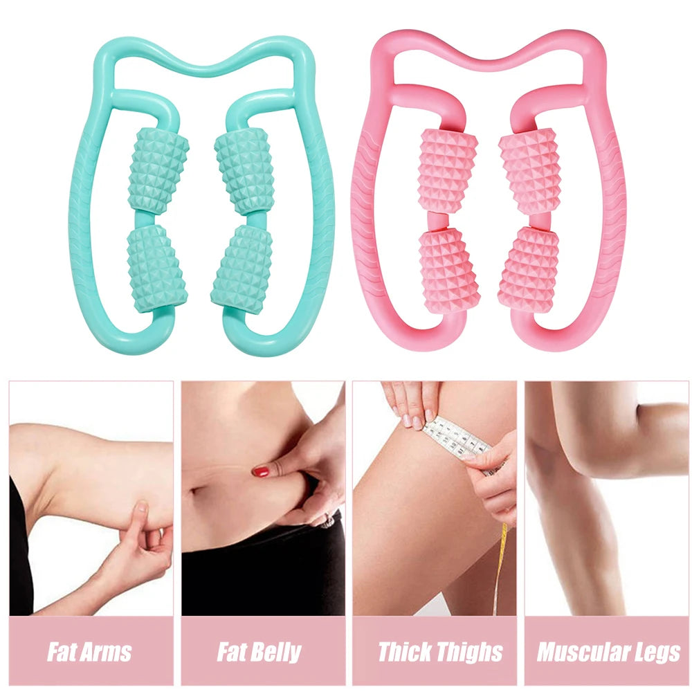 Muscle Massage Roller for Deep Tissue 360° Manual Dual Angle Foam Massager Roller for Legs Neck Arm Waist Muscle Roller Massager