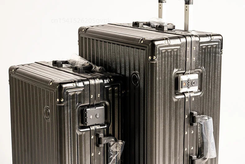 20/24 Inch Large Capacity PC Rolling Luggage Case TSA Combination Lock Business Metal Frame Travel Suitcase on Wheels Travel Bag