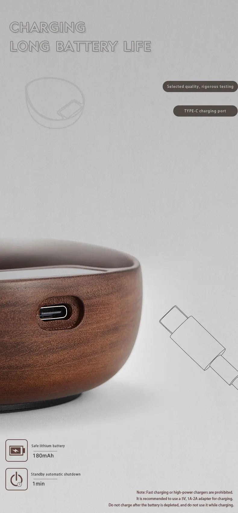 MUVNA Coffee Bean Weigher, espresso weighing display tray, Walnut hand brewing electronic scale / accurate to 0.1g Professional