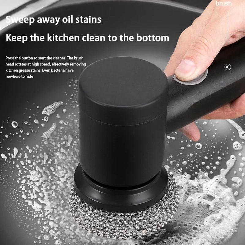 Xiaomi Electric Cleaning Brush Wireless Black High-power Multifunctional Bathroom Waterproof Portable Cleaning Brush Household