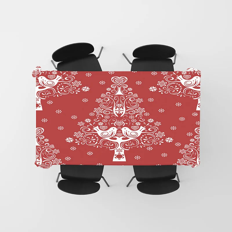 Waterproof Tablecloth Vintage Floral Dining Table Cover Washable Rectangle Table Linens Party Decor Kitchen Table Protector