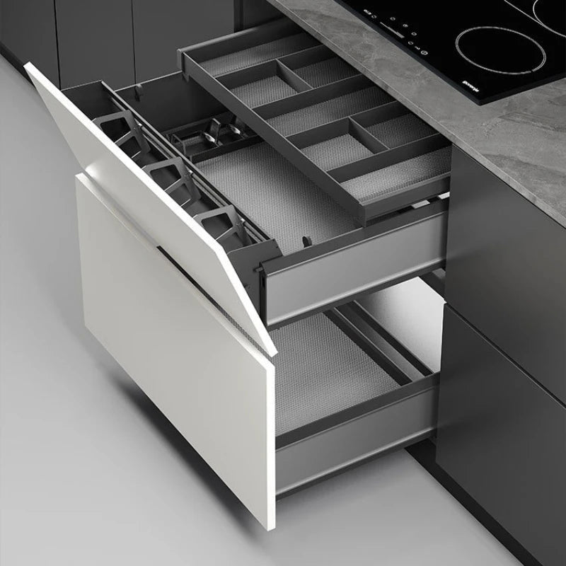 Metal Kitchen Cabinet Storage Narrow Organizer Drawer Small Spaces Extendable Cabinets Household with Sliding Track Furniture