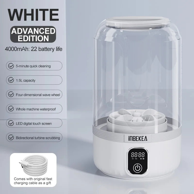 1.5L Wireless washing machine portable underwear cleaner Socks Washing Machine Dehydratable Laundry Bucket