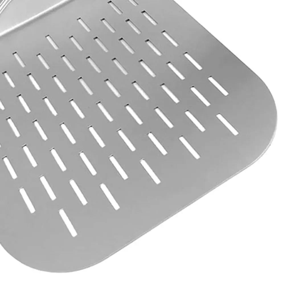 Pizza Shovel Perforated/Smooth Shovel Paddle Pizza Oven Turning Peel Stainless Steel Baking Kitchen Tool Spatula Foldable Handle