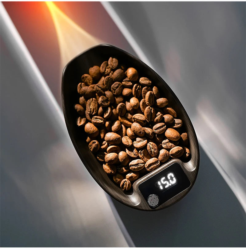 HW-3BOMEBR Coffee Bean Scale and Spray Bottle Kit Espresso Scale 0.1g Precision Mini Coffee Scale ABS Digital Kitchen Scale