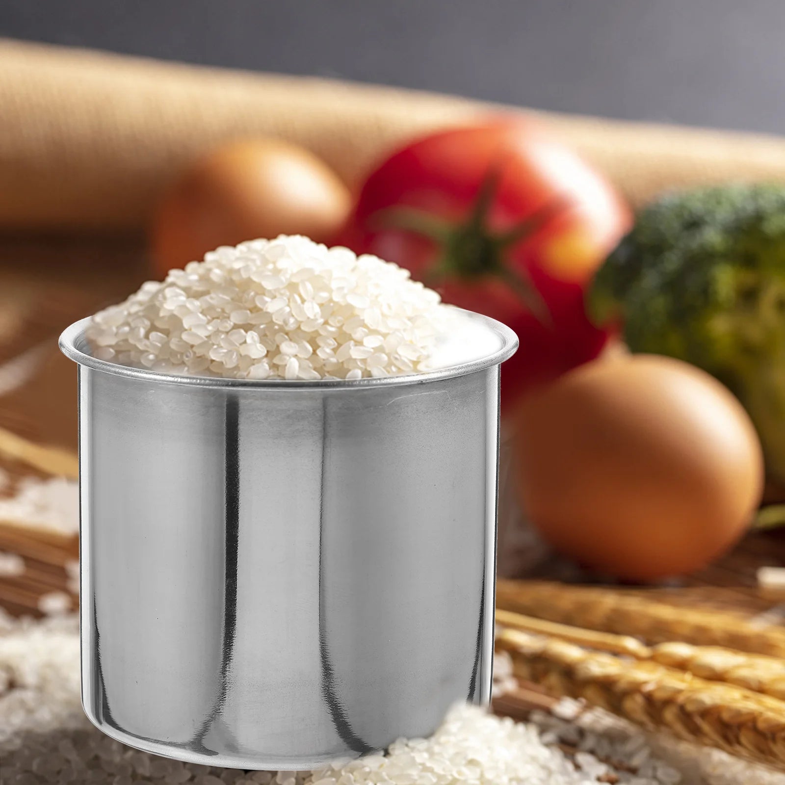 2pcs Stainless Steel Graduation Measuring Cup Rice (304 7cm Without Handle 50g)Cups Multi-size Liquid