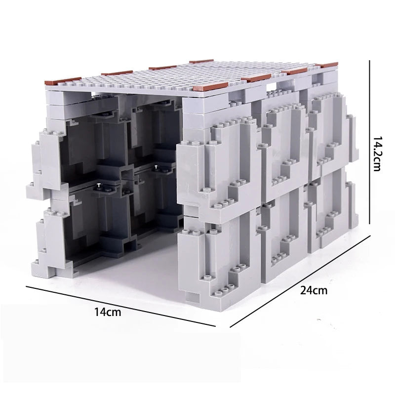 City Train Station Platform Traffic Light Cave Flyover Tracks Straight Curved Rails Building Block Bricks Technican Creative Toy