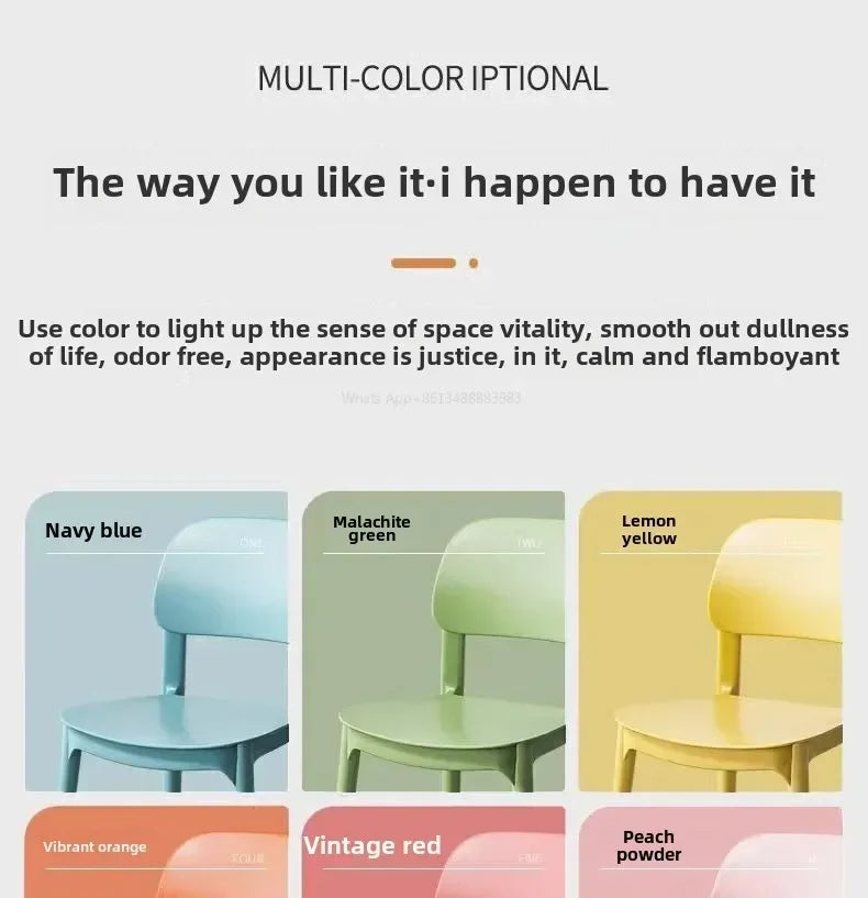 Hot Chair, Plastic, Household, Thickened, Restaurant, Backrest Chair, Commercial, Dining Chair, Modern, Simple, Comfortable