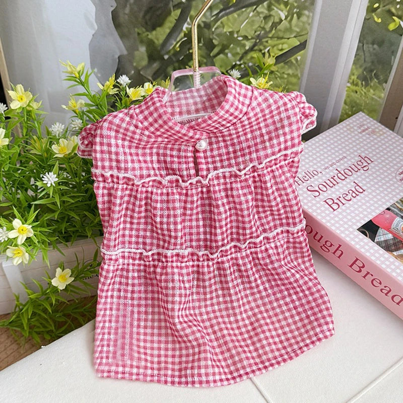 Luxury Pet Suspenders Dog Summer Dress Dot Puppy Skirt Chihuahua Bichon Dog Apparel Cat Clothing Small Dog Vest Girl Dog Clothes