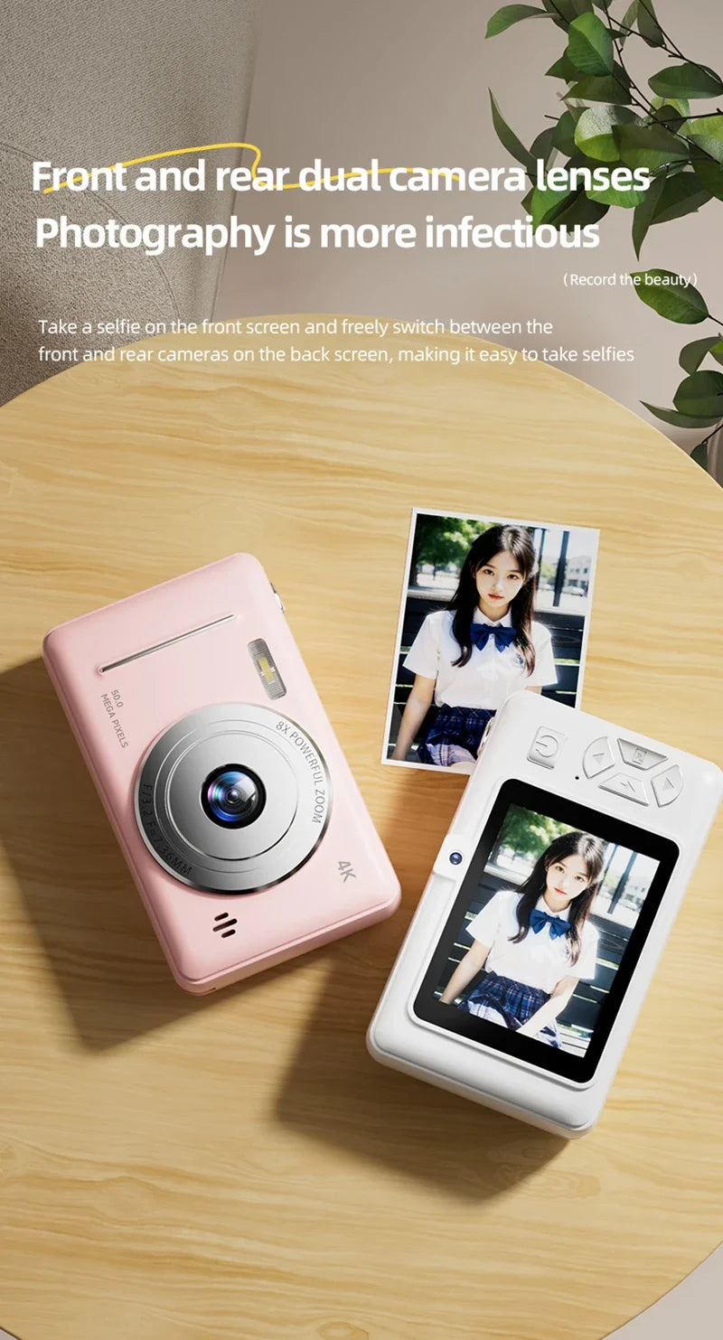 Xiaomi 4k Digital Camera Retro CCD Portable Camera 50 Million Pixels Auto Focus Entry-level Camera Dual Camera Flash Student CCD