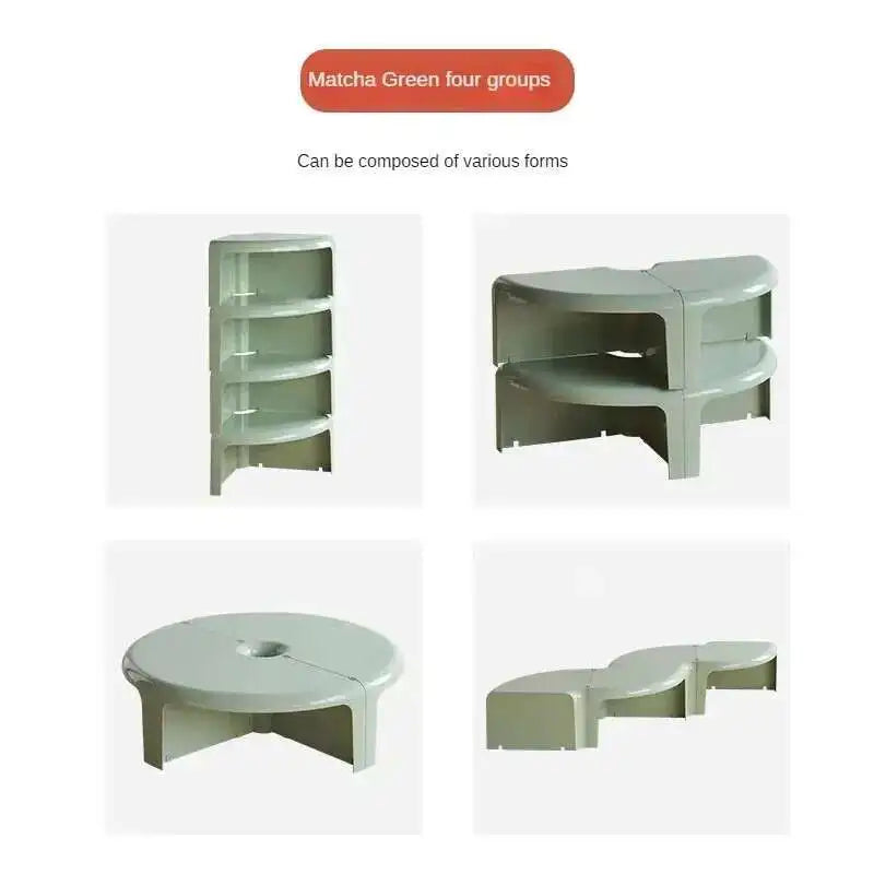 Nordic Round Color Side Table Creative ABS Plastic Coffee Tables Designer Living Room Furniture Modern Home Storage Corner Table