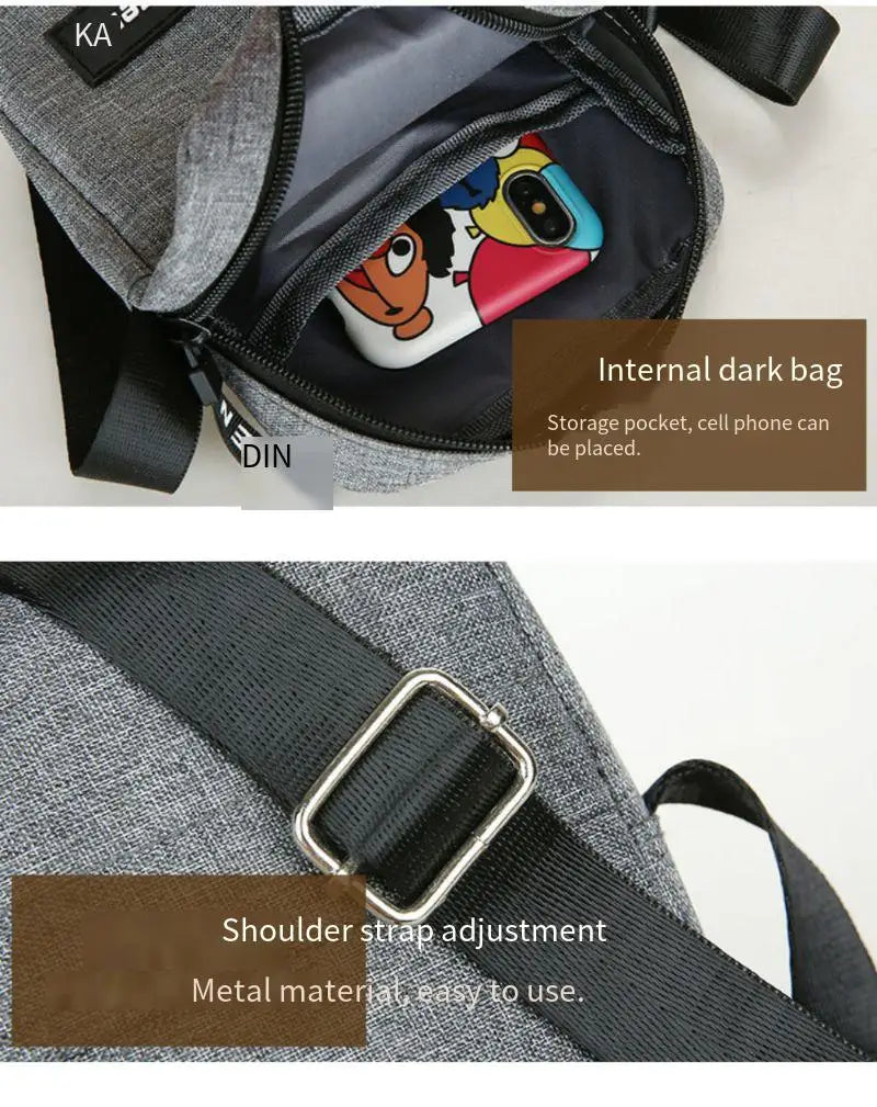 New men's crossbody bag, small crossbody bag, crossbody backpack, casual wallet, multi-functional business bag
