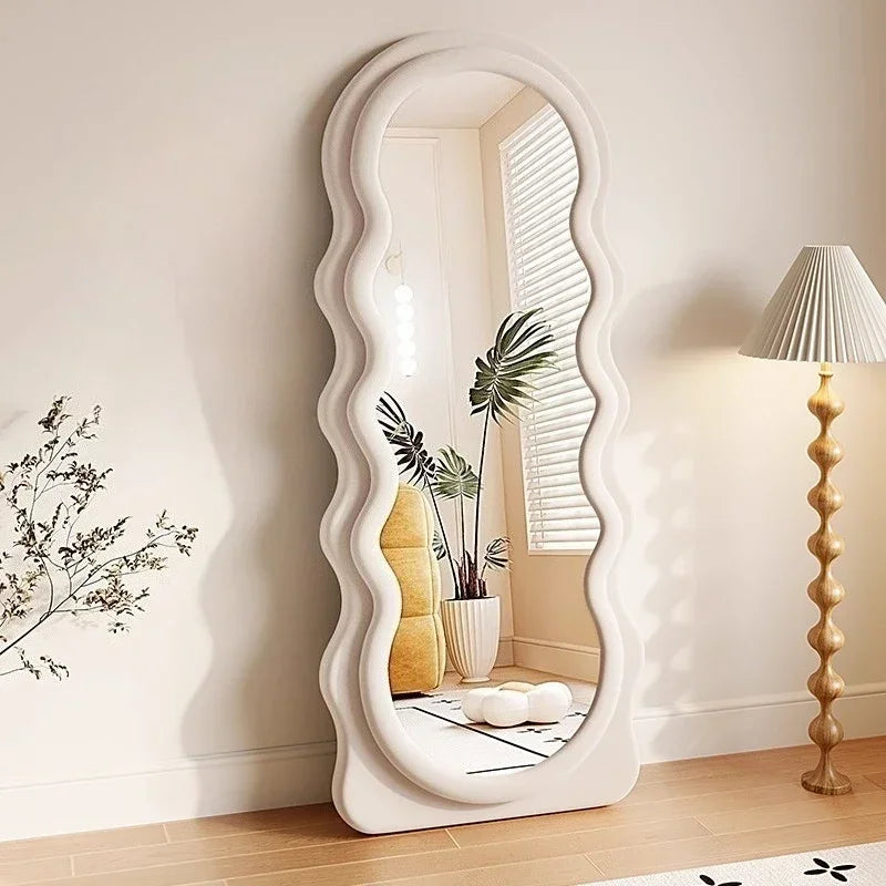 Light Luxury Floor Full Body Mirror Wall Mirrors Room Decoration Makeup Mirrors Full Body Wall Art Miroir Home Bedroom Mirror