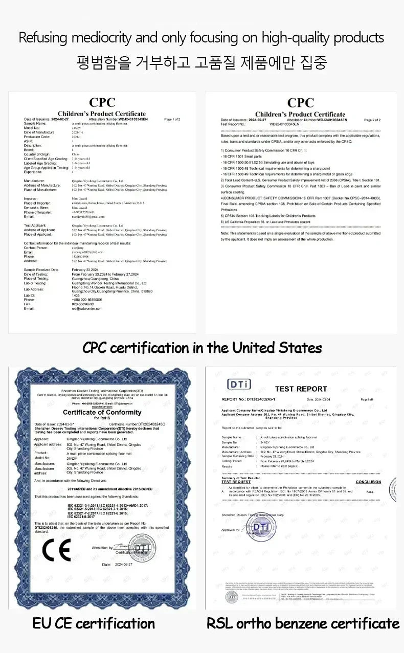 8Pcs/2.5cm Thick Nonslip Baby Crawling Play Mat Soundproof Puzzle Gym Mat for Children's Room and Eco-Friendly Puzzle Mat