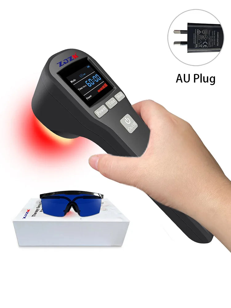 ZJZK Professional Therapeutic Cold Laser Physiotherapy Relax Treatment Massager Laser Therapy Device 808nm 650nm 880mW for Pain