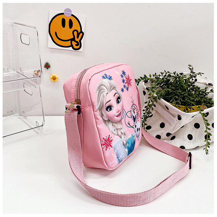 Disney New Cartoon Frozen Children's Bag Baby Girl Cute Princess Crossbody Bag Elsa Gift Shoulder Mobile Phone Bag