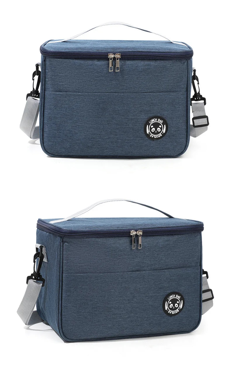 Capacity hand-held with shoulder strap insulated bag, lunch box bag, student thickened waterproof lunch bag.
