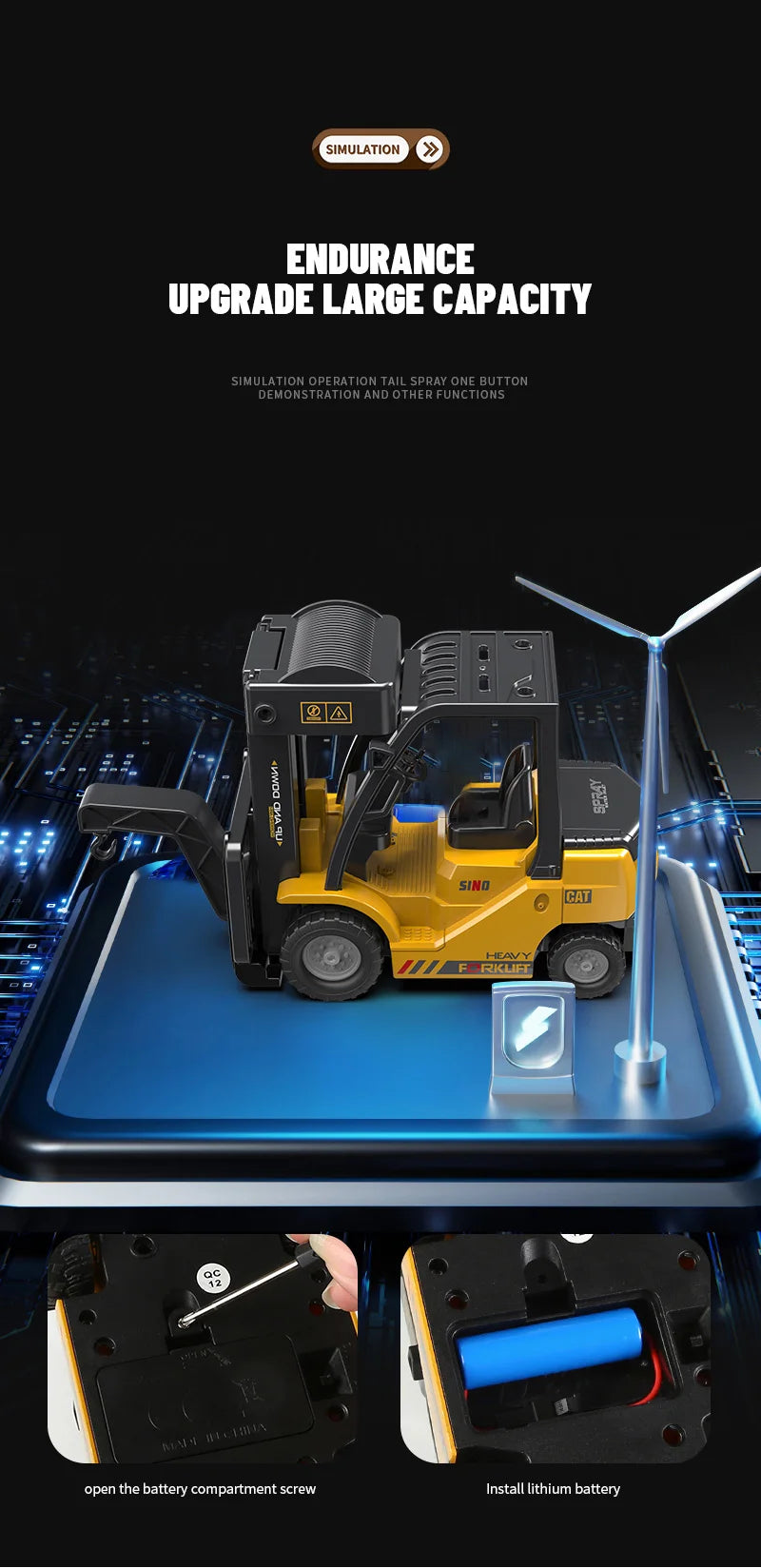 Trucks Forklift 2.4G Children Toys Remote Control Cars Toys for Boys Cranes Liftable Stunt Car Electric Vehicle for Kids Gift