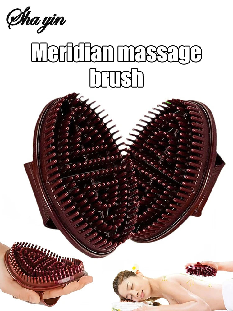 1pc Meridian Slimming Brush Dredging Meridian Massage Five Elements Body Beauty Leg Universal Silicone Scraping Tool Health Care