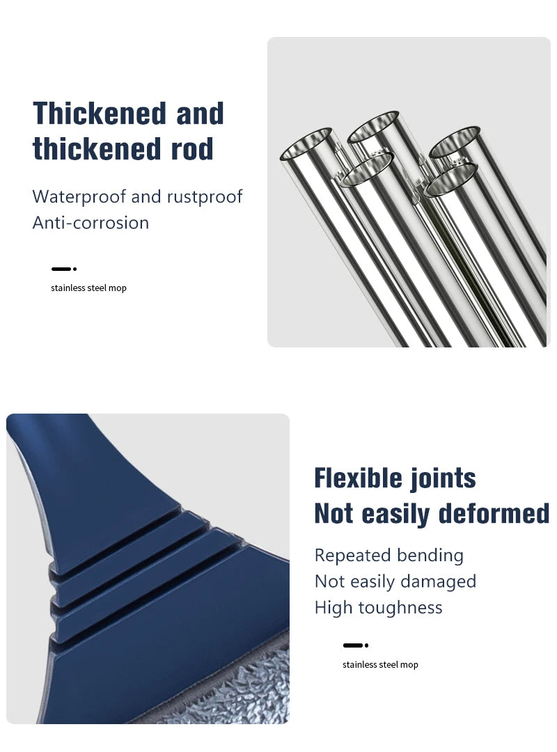 2 in 1 Window Mesh Screen Brush Window Cleaner Magic Broom Wiper Telescopic Long Handle Window Mop Squeegee Wiper Cleaning Tool