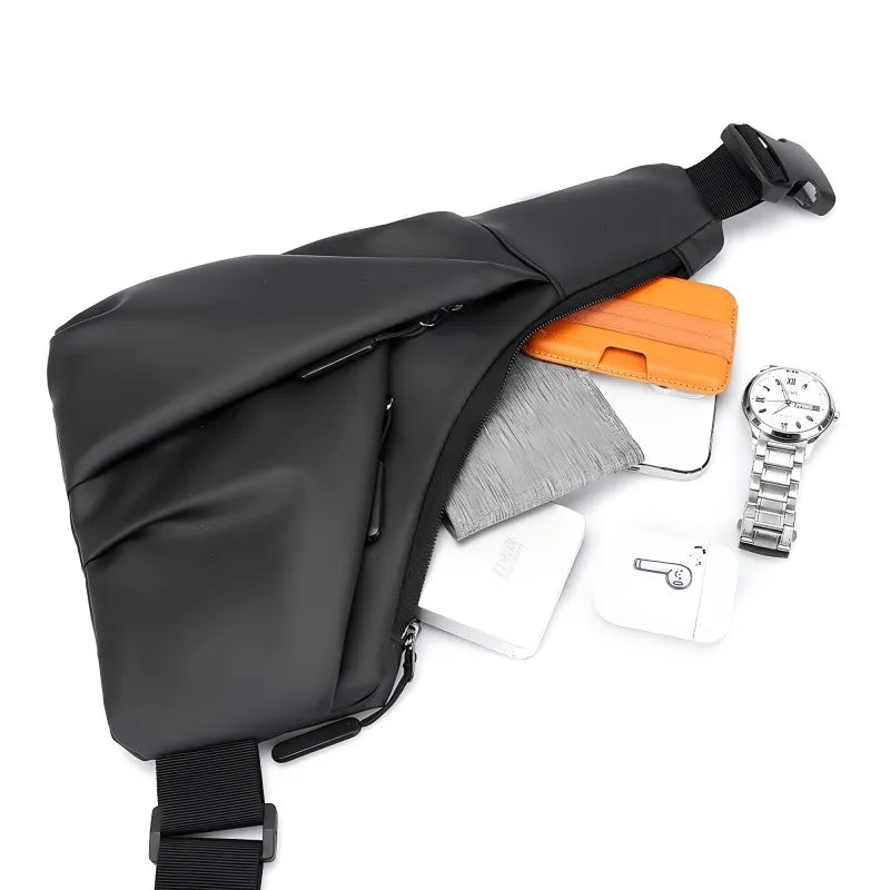 1pc Anti-Theft Triangle cross Bag with Adjustable Strap - Casual Chest Bag for Men,Ideal for Outdoor Activities,Commuting,Travel