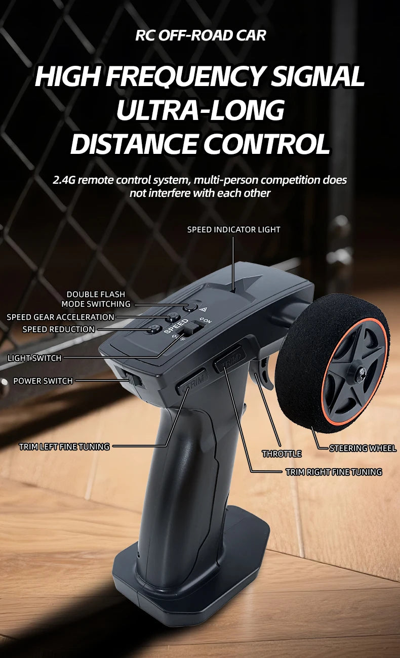 1/36 RC Crawler Car 4WD Mini Radio Control Off-road Vehicles Light System RC Car Remote Control RTR Hobby Model Gift