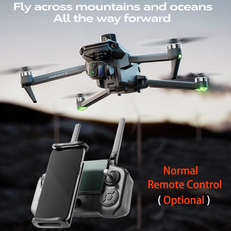 New Wing 6 Drone 8K Camera 3-Axis Gimbal WIFI Obstacle Avoidance FPV Brushless Touch Screen Remote Control Quadcopter Toys Gifts