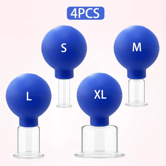 1/4PCS Rubber Massage Body Cups Vacuum Face Cupping Massage Cupping Facial Skin Lifting Body Anti Cellulite